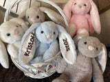 Personalized Plush Easter Bunny - Five Colors - Gift for Kids