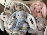 Personalized Plush Easter Bunny - Five Colors - Gift for Kids