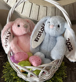 Personalized Plush Easter Bunny - Five Colors - Gift for Kids