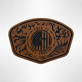 wholesale bulk laser engraved hat patches with adhesive patriotic this is god's country
