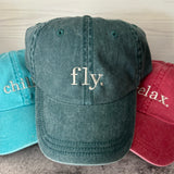 Fly Hat - Gift for Pilot - Aviation Enthusiast - Frequent Flier - Unisex